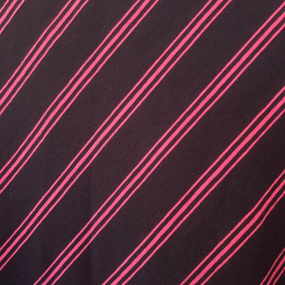 Talbots cotton-blend maxi skirt, pink stripes on navy, sz SP - Picture 3 of 6